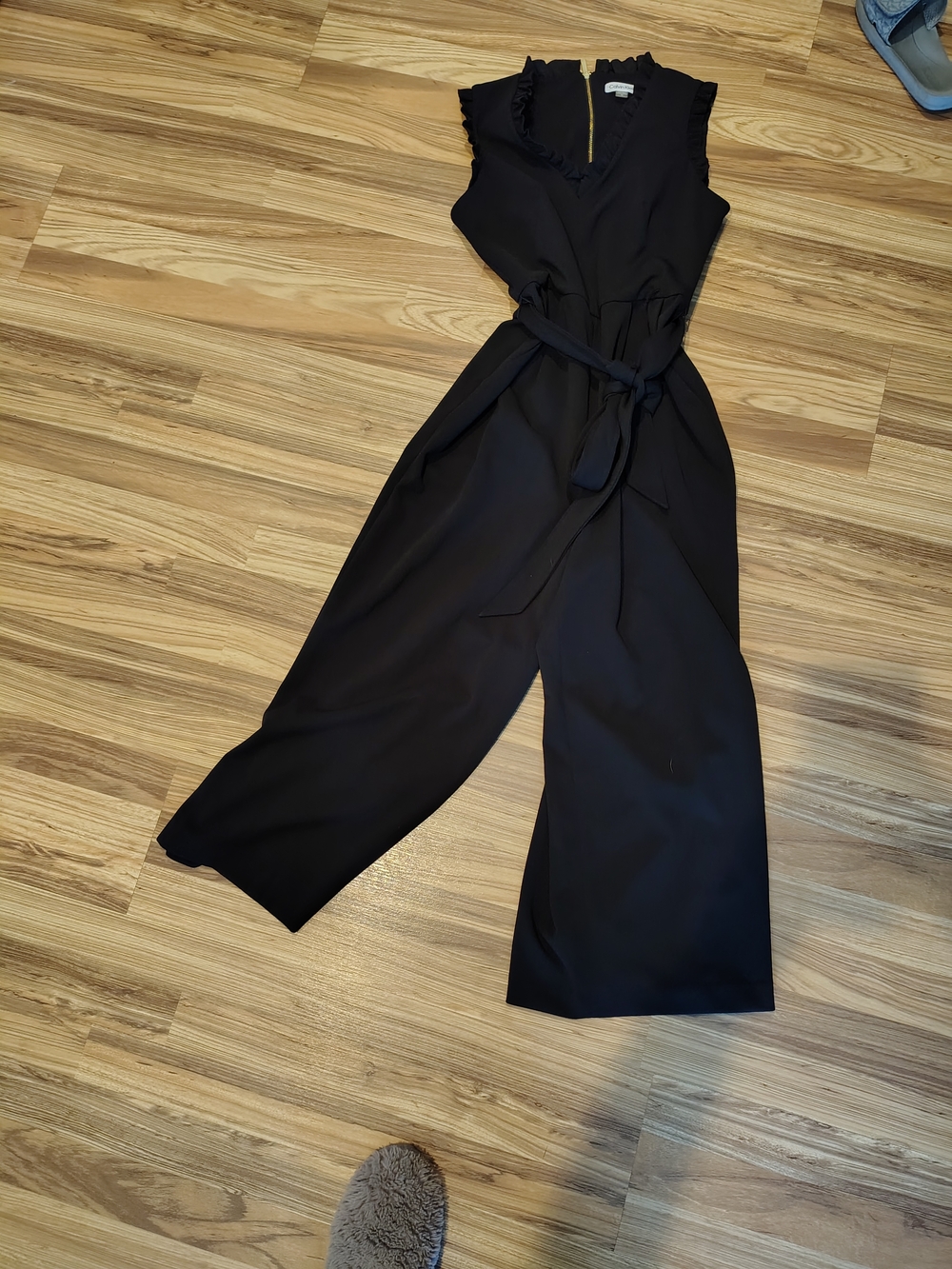 Calvin Klein Sleeveless Black Belted Jumpsuit Sz. 10